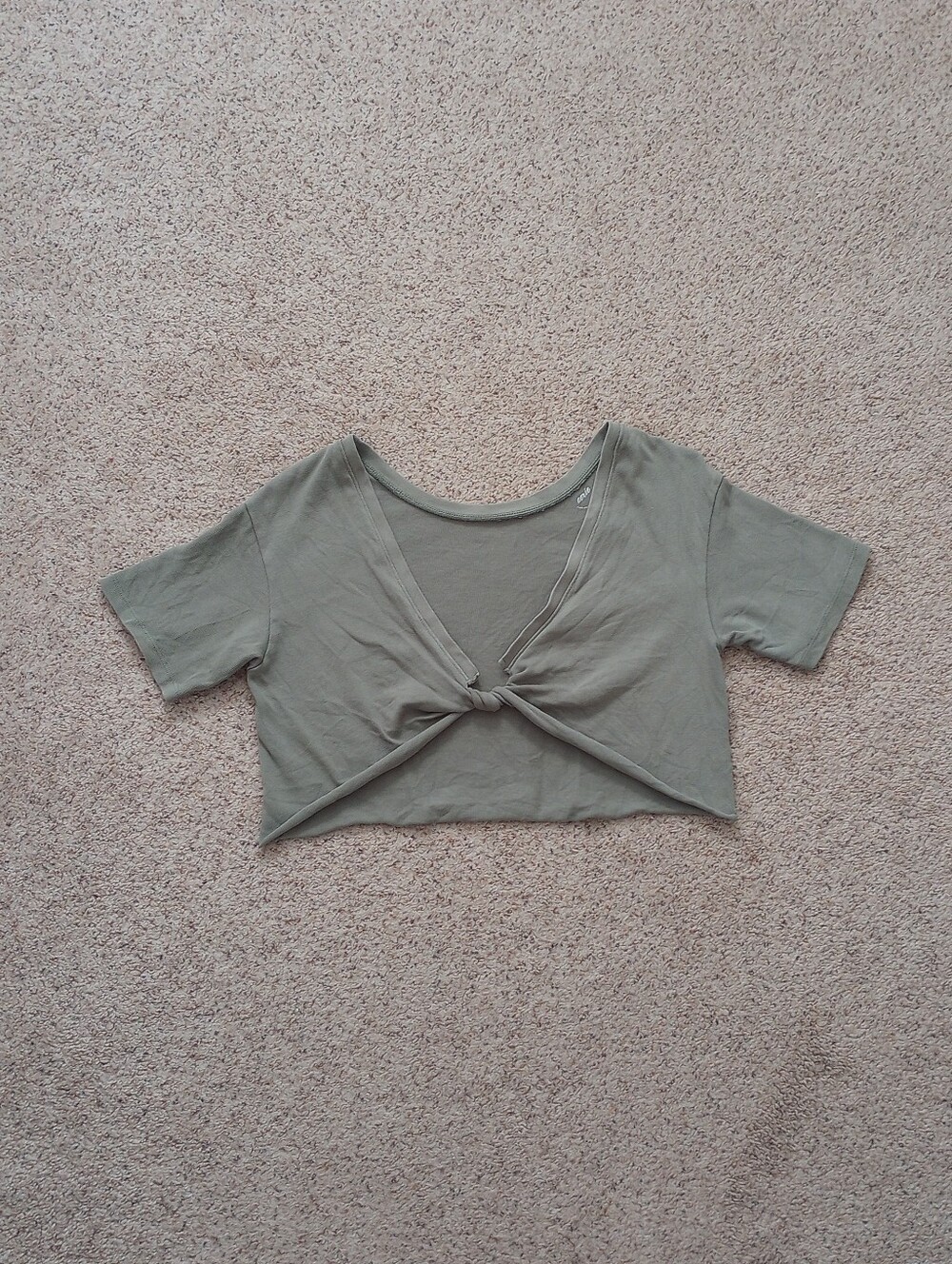 Aerie Twist Green Crop Top XS
